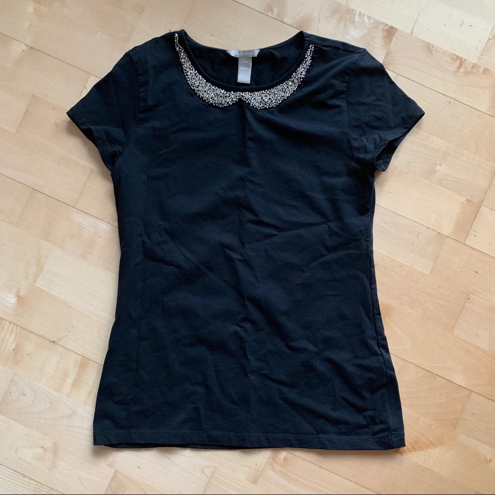 Ann Taylor sparkle collar top